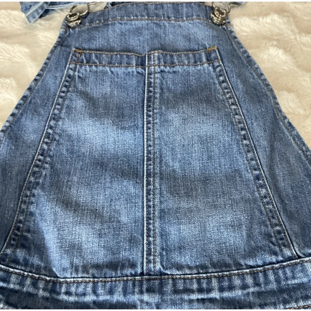 American‎ Eagle Women's Size XS Denim  Short Alls Overalls Distressed Raw Hem